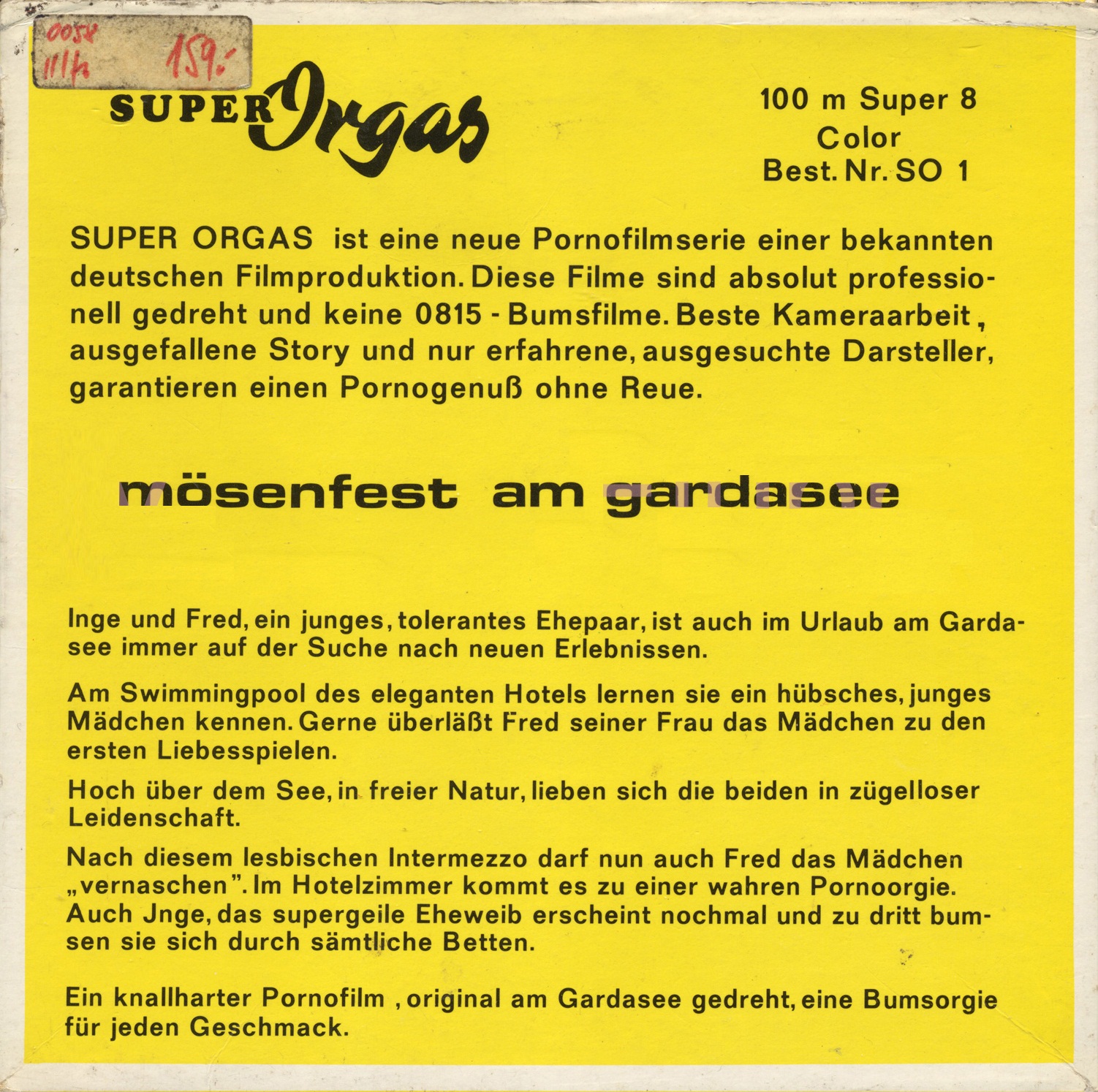 Super Orgasfilm 1 – Mosenfest am Gardasee